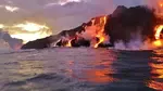 Hawaiian eruption ocean entry