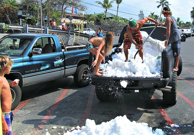 Snow at Magic Sands Beach