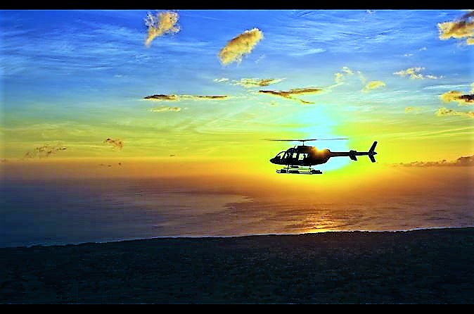 Sunset helicopter tour
