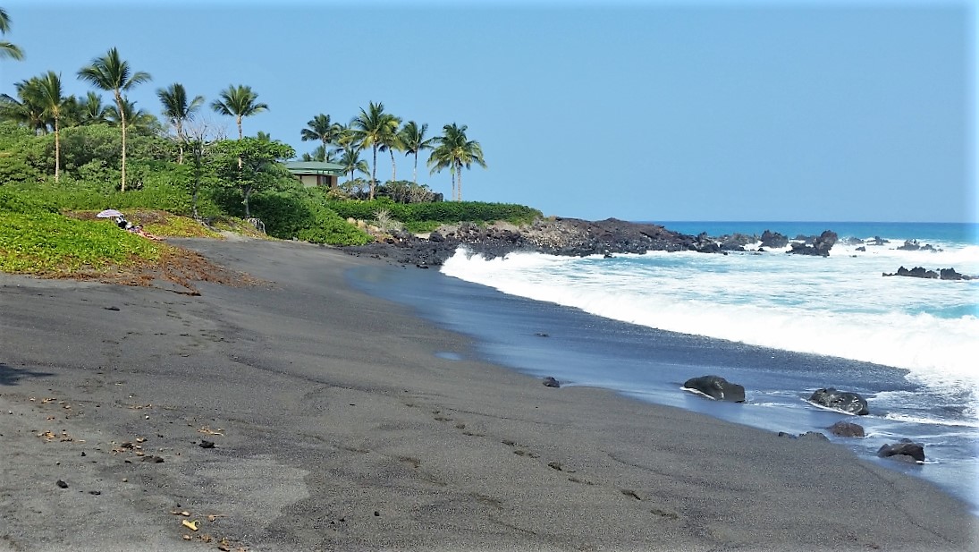 Scenic Honoka'ope Beach at Honoka'ope Bay (49 Black Sand Beach)