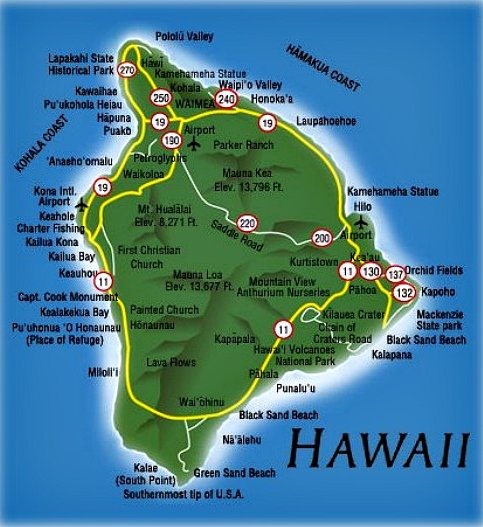 Hawaii Big Island Map