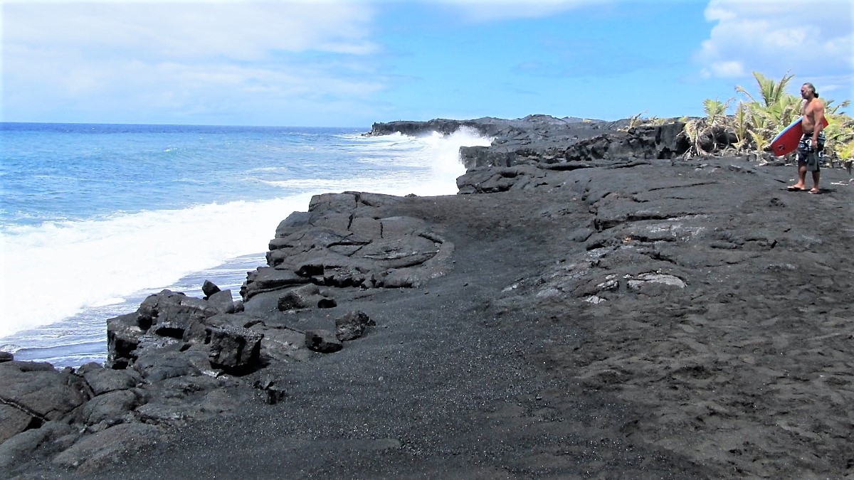 What remains of Kaimu Black Sand Beach