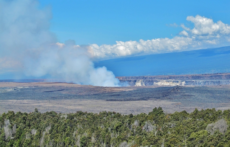 Halema'uma'u Caldera on the summit of Kilauea.