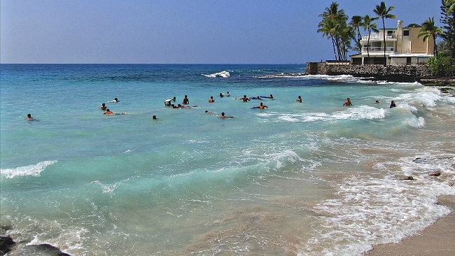 Swimming La'aloa Bay, Magic Sands Beach