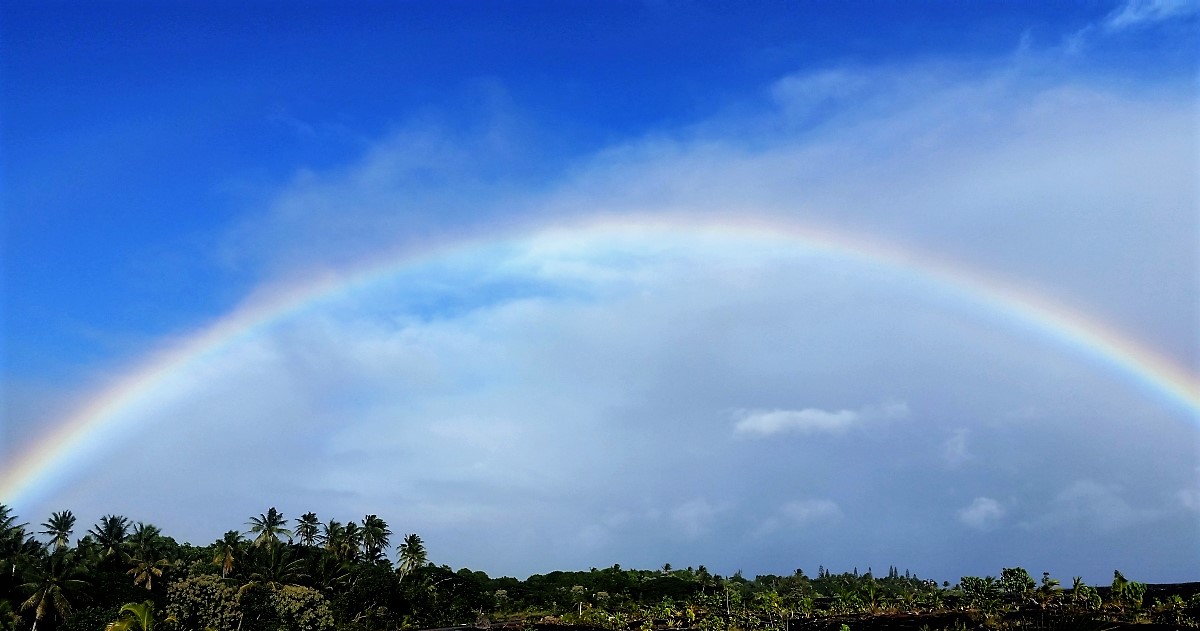Rainbow at Kalapana, south of Hilo